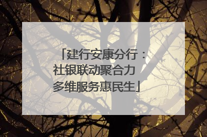 建行安康分行：社银联动聚合力 多维服务惠民生