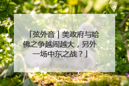弦外音｜美政府与哈佛之争越闹越大，另外一场中东之战？