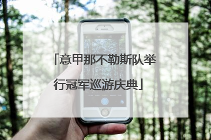 意甲那不勒斯队举行冠军巡游庆典
