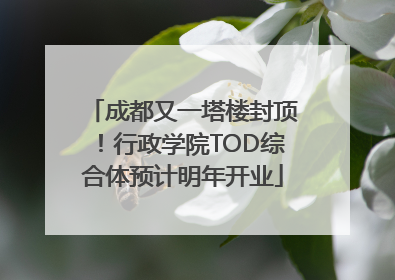 成都又一塔楼封顶！行政学院TOD综合体预计明年开业