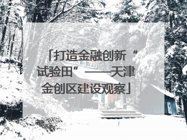 打造金融创新“试验田”——天津金创区建设观察