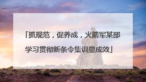 抓规范，促养成，火箭军某部学习贯彻新条令集训显成效