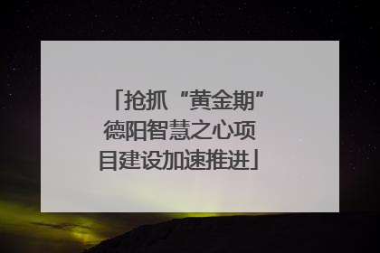抢抓“黄金期” 德阳智慧之心项目建设加速推进