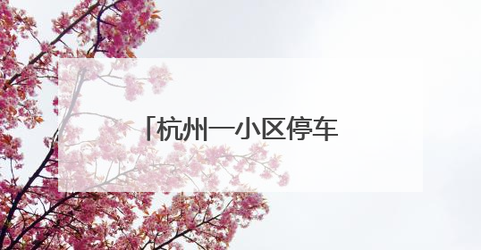 杭州一小区停车场路面常年破损，多处坑坑洼洼，小区业主蛮心烦