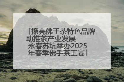 擦亮佛手茶特色品牌 助推茶产业发展——永春苏坑举办2025年春季佛手茶王赛