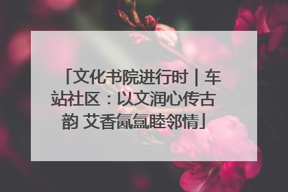 文化书院进行时｜车站社区：以文润心传古韵 艾香氤氲睦邻情