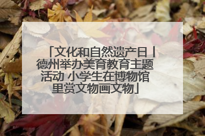 文化和自然遗产日丨德州举办美育教育主题活动 小学生在博物馆里赏文物画文物