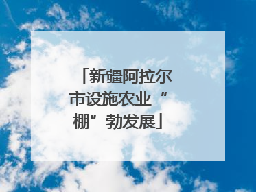 新疆阿拉尔市设施农业“棚”勃发展
