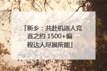 新乡：共赴机器人竞赛之约 1500+编程达人尽展所能
