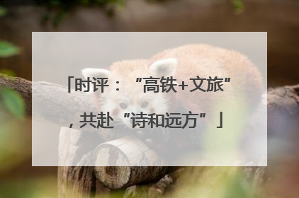 时评：“高铁+文旅”，共赴“诗和远方”