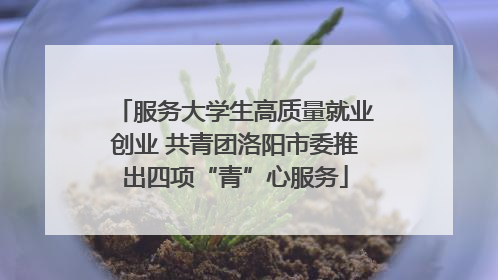 服务大学生高质量就业创业 共青团洛阳市委推出四项“青”心服务
