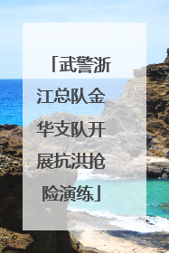 武警浙江总队金华支队开展抗洪抢险演练