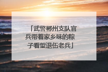 武警郴州支队官兵带着家乡味的粽子看望退伍老兵