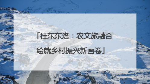 桂东东洛：农文旅融合绘就乡村振兴新画卷