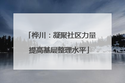 桦川：凝聚社区力量 提高基层整理水平