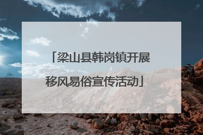 梁山县韩岗镇开展移风易俗宣传活动