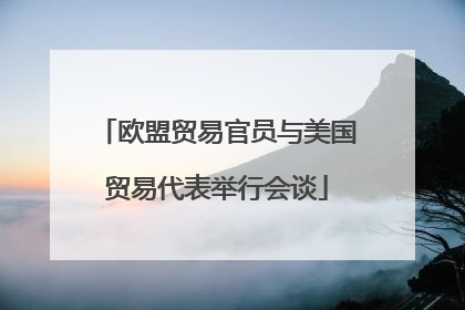 欧盟贸易官员与美国贸易代表举行会谈