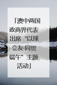 澳中两国政商界代表出席“以球会友·同贺端午”主题活动