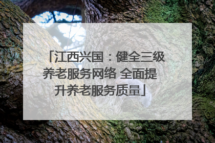 江西兴国：健全三级养老服务网络 全面提升养老服务质量