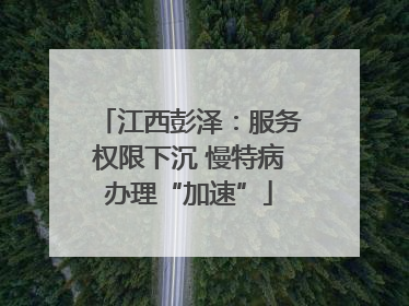 江西彭泽：服务权限下沉 慢特病办理“加速”