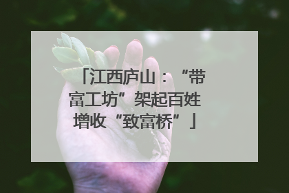 江西庐山：“带富工坊”架起百姓增收“致富桥”