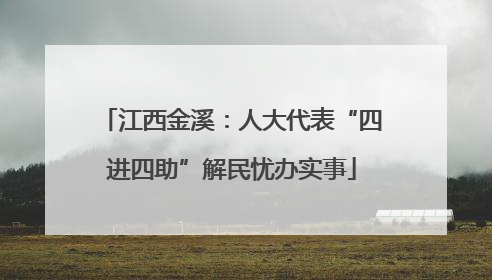 江西金溪：人大代表“四进四助”解民忧办实事