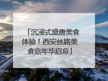 沉浸式盛唐美食体验！西安丝路美食嘉年华启幕