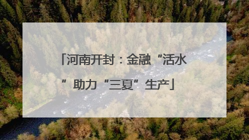 河南开封：金融“活水”助力“三夏”生产