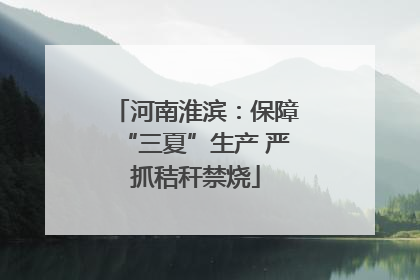 河南淮滨：保障“三夏”生产 严抓秸秆禁烧