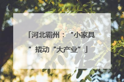 河北霸州：“小家具”撬动“大产业”