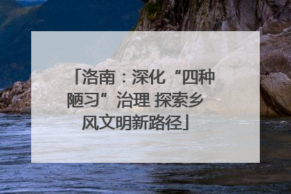 洛南：深化“四种陋习”治理 探索乡风文明新路径