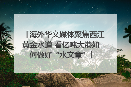 海外华文媒体聚焦西江黄金水道 看亿吨大港如何做好“水文章”