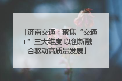 济南交通：聚焦“交通+”三大维度 以创新融合驱动高质量发展