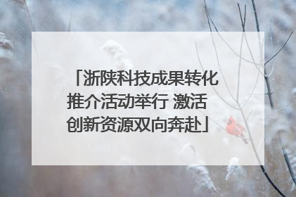 浙陕科技成果转化推介活动举行 激活创新资源双向奔赴