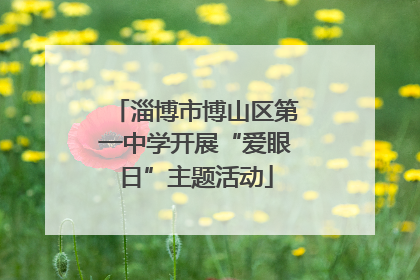 淄博市博山区第一中学开展“爱眼日”主题活动