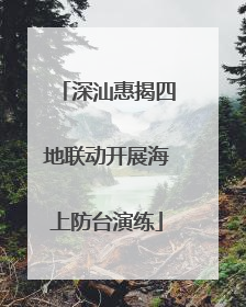 深汕惠揭四地联动开展海上防台演练