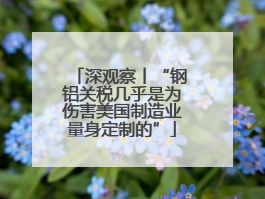 深观察丨“钢铝关税几乎是为伤害美国制造业量身定制的”