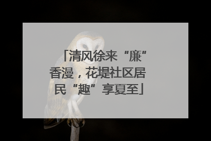 清风徐来“廉”香漫，花堤社区居民“趣”享夏至