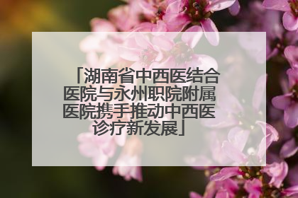 湖南省中西医结合医院与永州职院附属医院携手推动中西医诊疗新发展