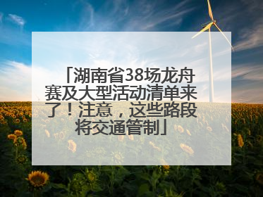 湖南省38场龙舟赛及大型活动清单来了！注意，这些路段将交通管制