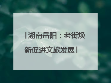 湖南岳阳：老街焕新促进文旅发展