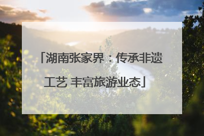 湖南张家界：传承非遗工艺 丰富旅游业态