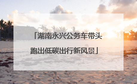 湖南永兴公务车带头跑出低碳出行新风景