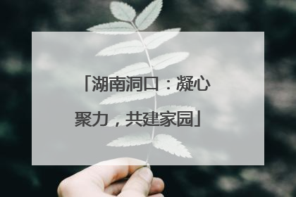 湖南洞口：凝心聚力，共建家园