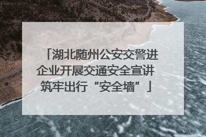 湖北随州公安交警进企业开展交通安全宣讲筑牢出行“安全墙”