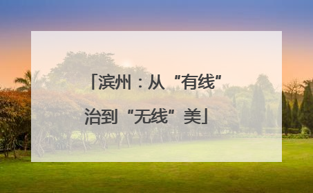 滨州：从“有线”治到“无线”美