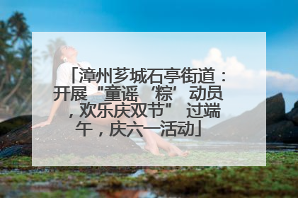 漳州芗城石亭街道：开展“童谣‘粽’动员，欢乐庆双节” 过端午，庆六一活动