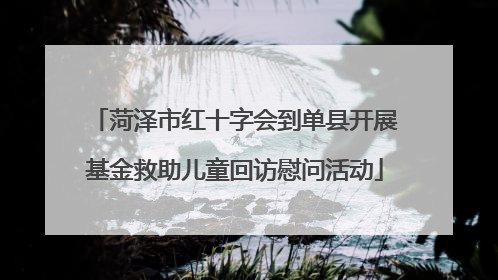 菏泽市红十字会到单县开展基金救助儿童回访慰问活动