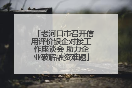 老河口市召开信用评价银企对接工作座谈会 助力企业破解融资难题