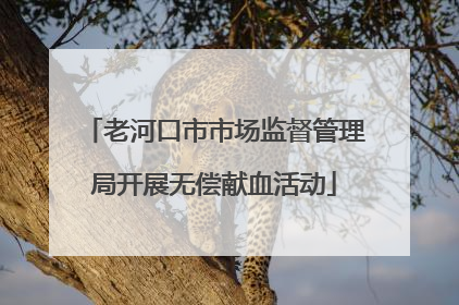 老河口市市场监督管理局开展无偿献血活动